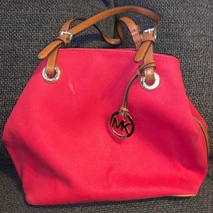 Red Michael Kors purse